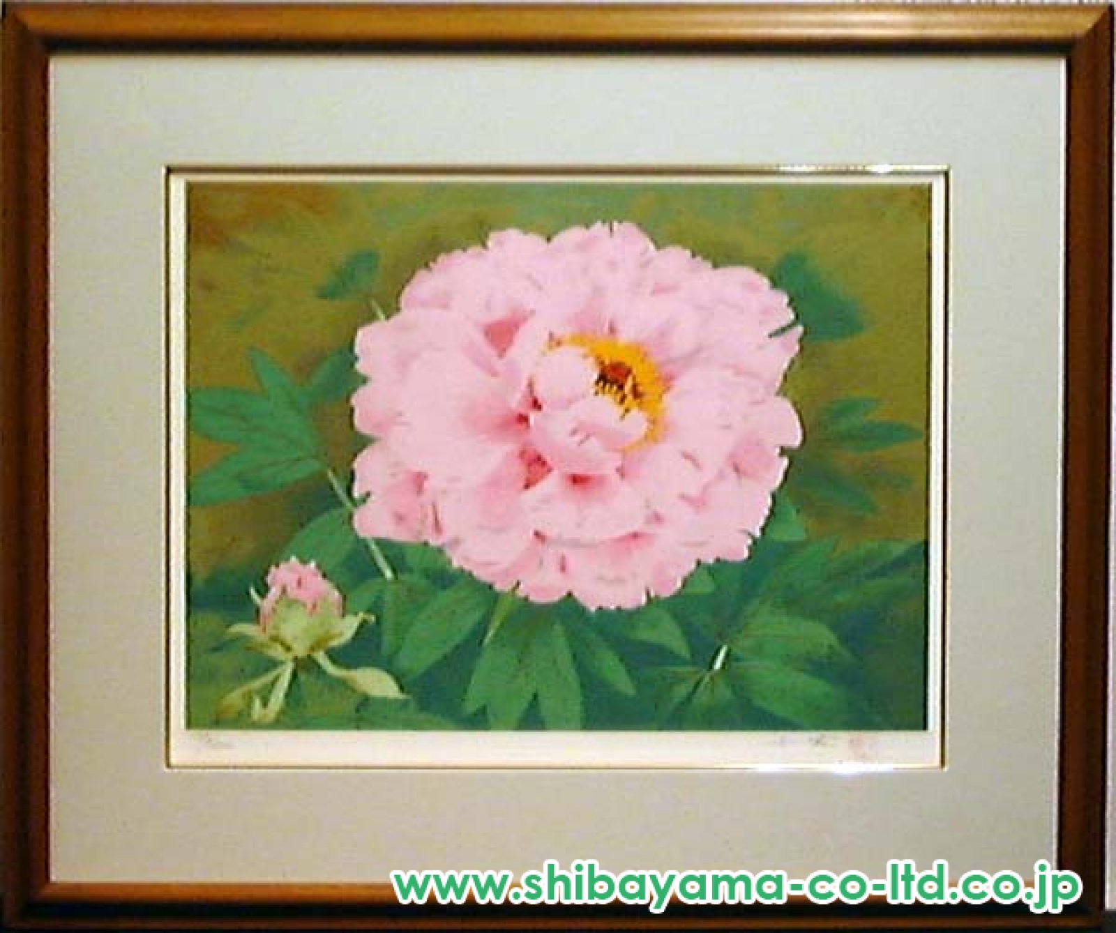 中島千波「牡丹」リトグラフ :: 絵画買取・販売 - シバヤマ