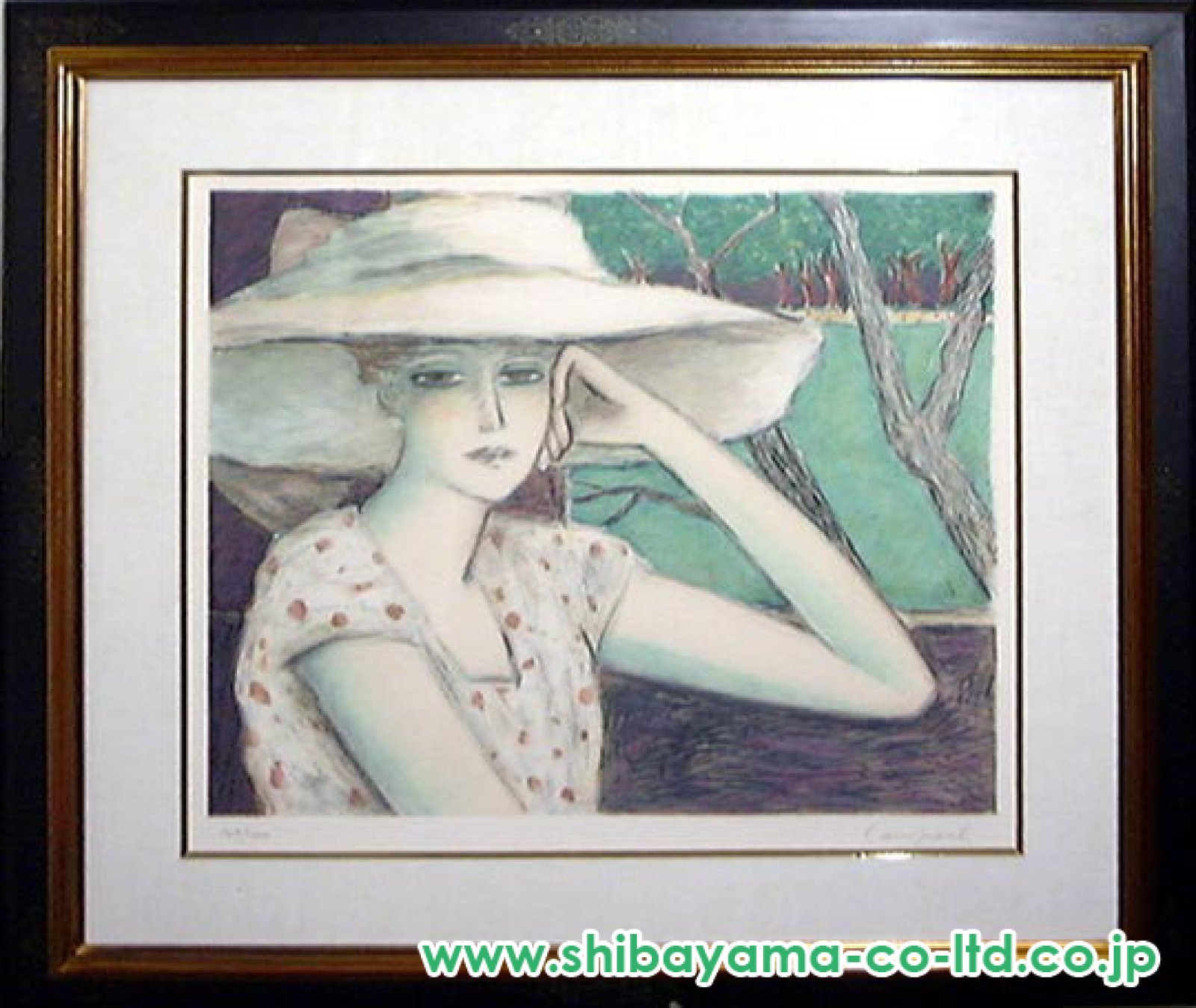 ジャン＝ピエール・カシニョール「公園の見える窓」リトグラフ :: 絵画