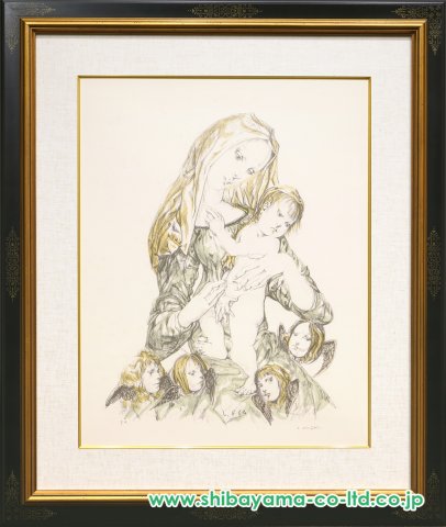 藤田嗣治「天使と聖母子像」リトグラフ :: 絵画買取・販売 - シバヤマ