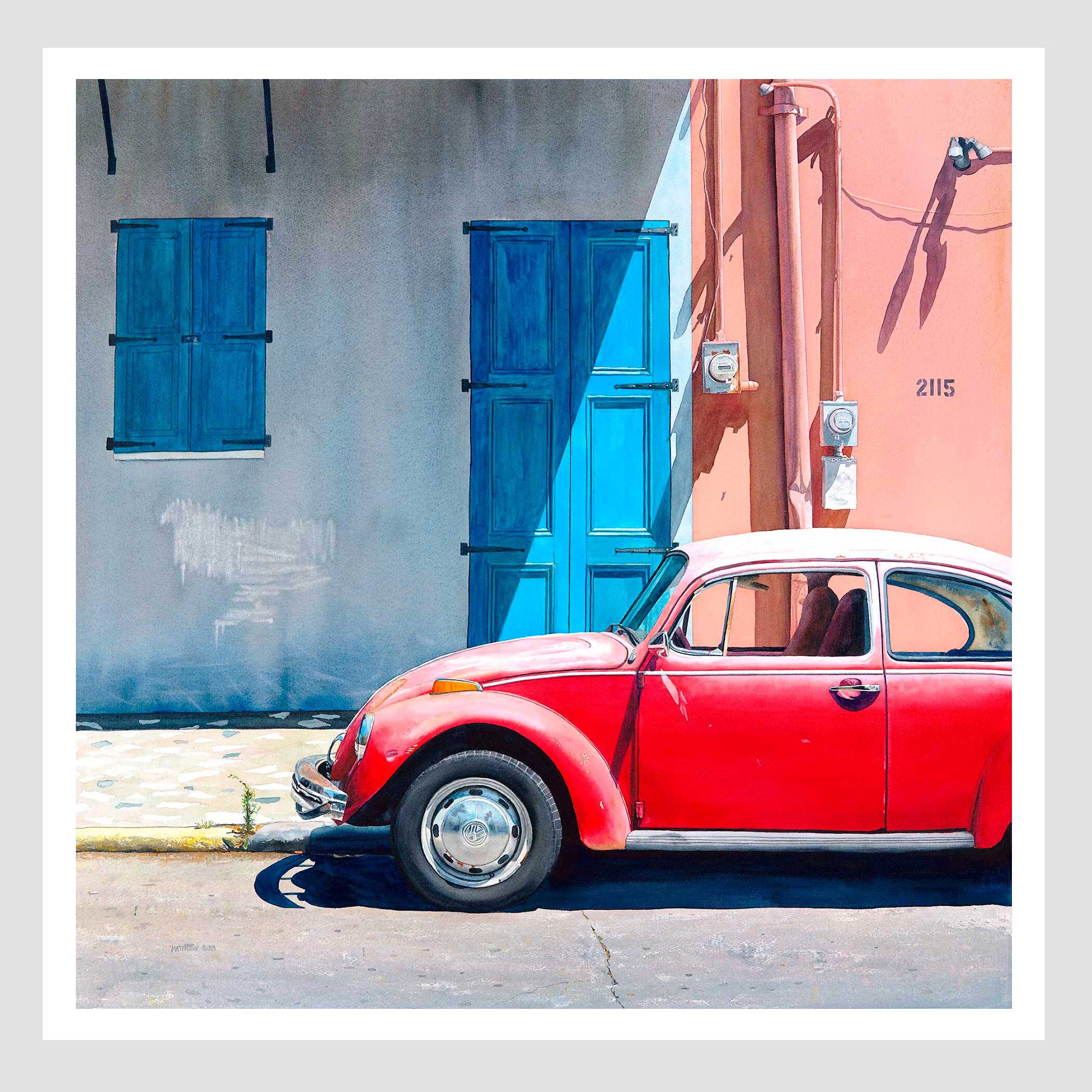 Giclée Print — Punch Buggy Red — Matthew Bird Fine Art