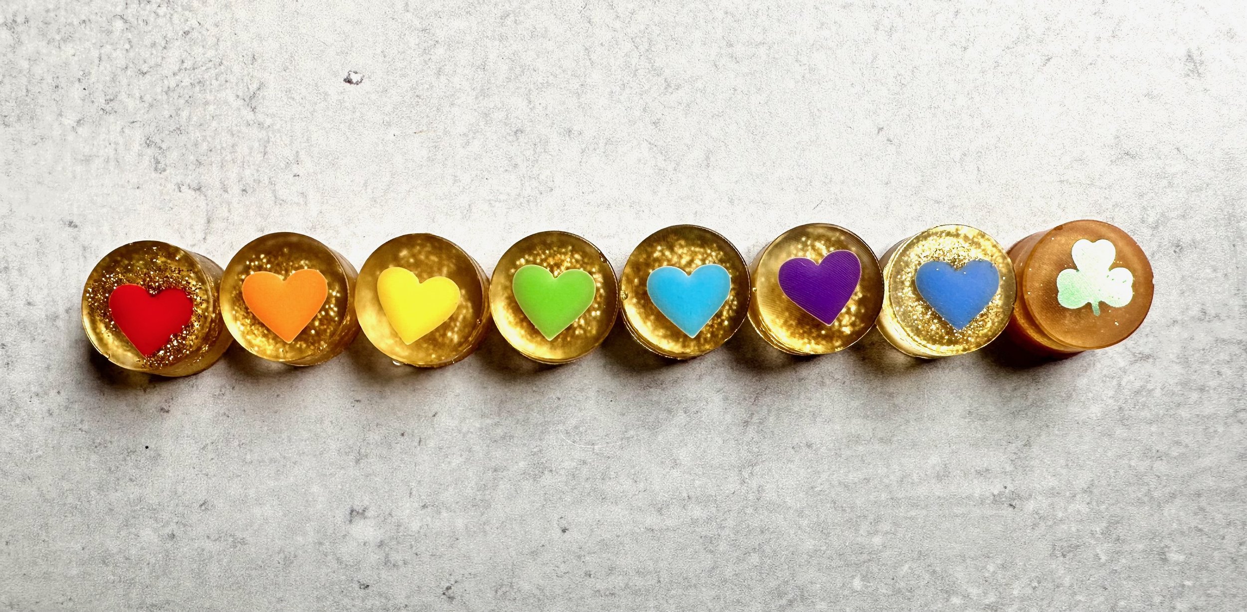Rainbow Heart Coins — Sanuka Kid