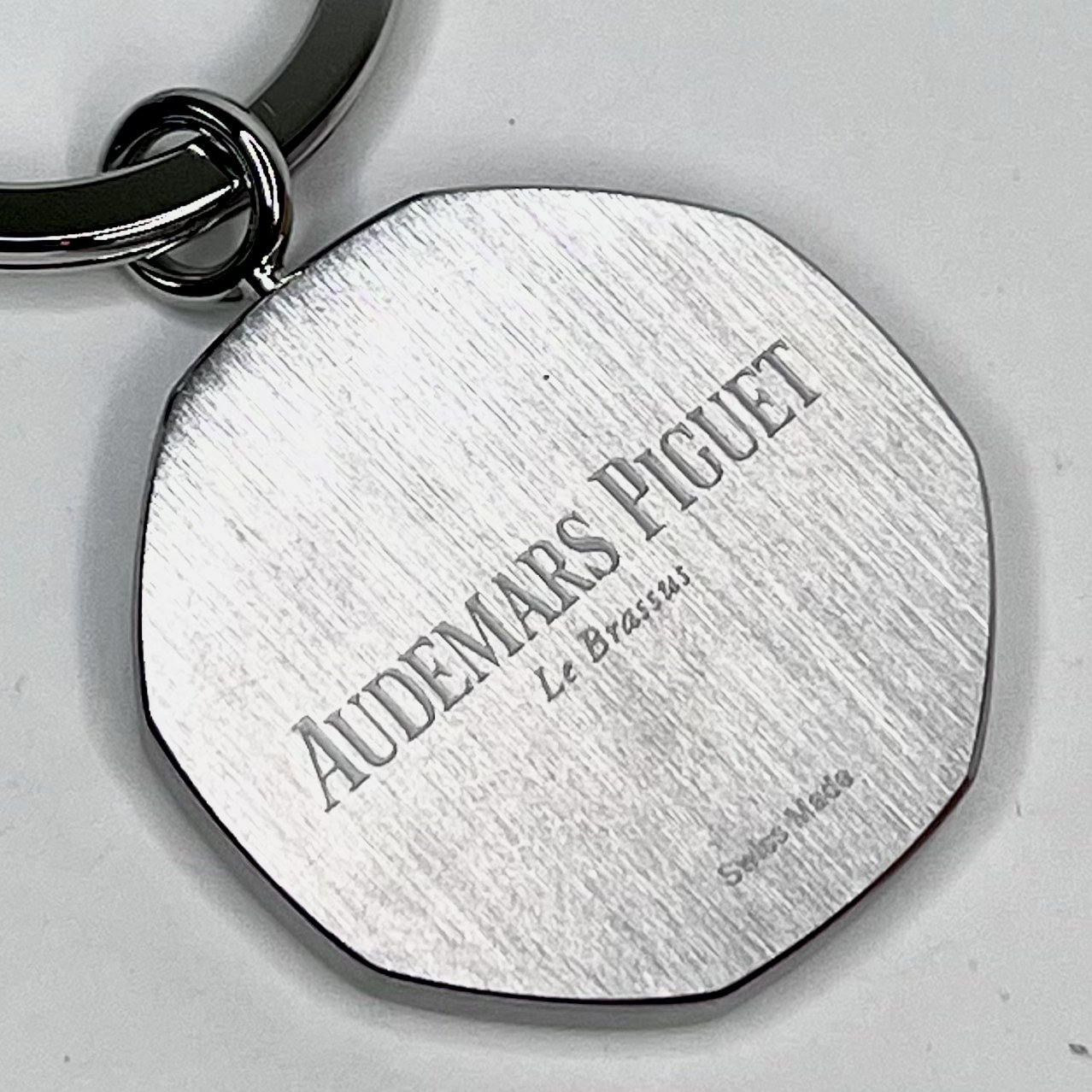Audemars Piguet Silver Frosted Royal Oak Key Ring | Luxury Swiss