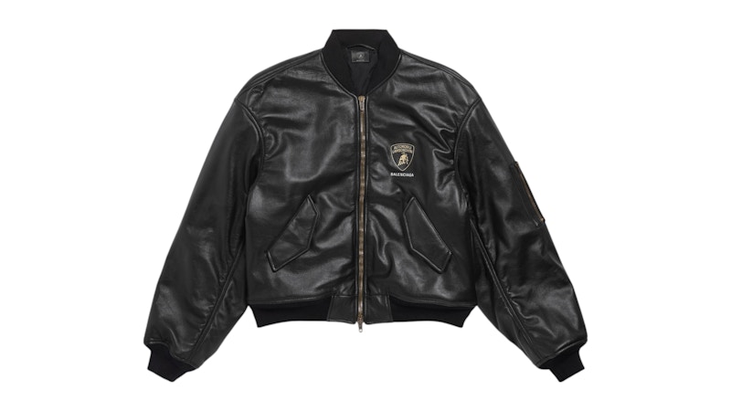 Balenciaga Automobil Lamborghini Oversized Bomber Jacket Black - JP