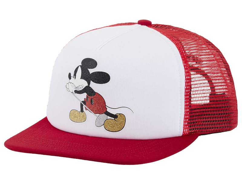 Supreme x Number Nine Mickey Mouse Mesh Back 5-Panel Hat FW25 Red