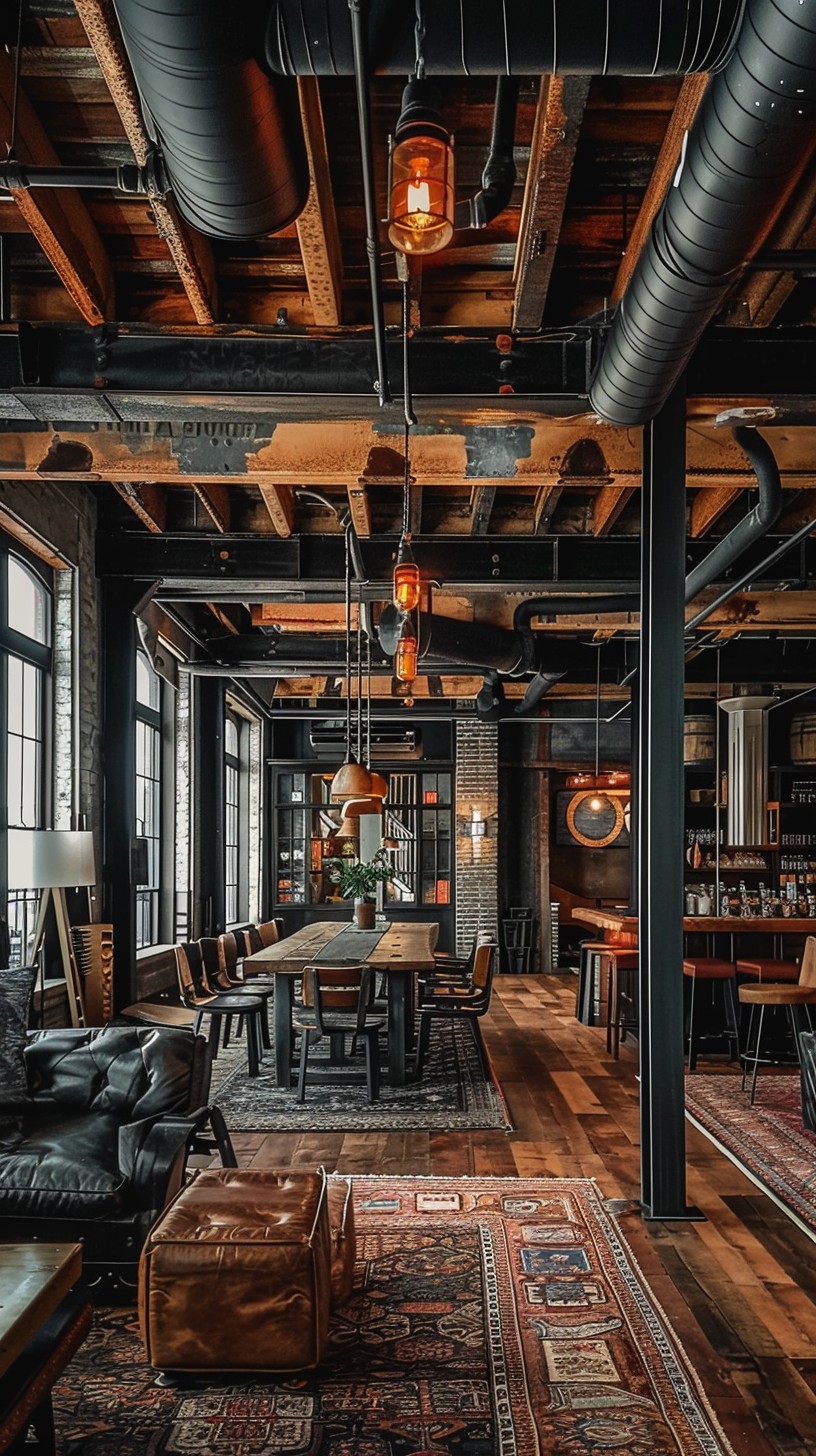 Free Chic Industrial Lounge Image - Industrial, Chic, Living