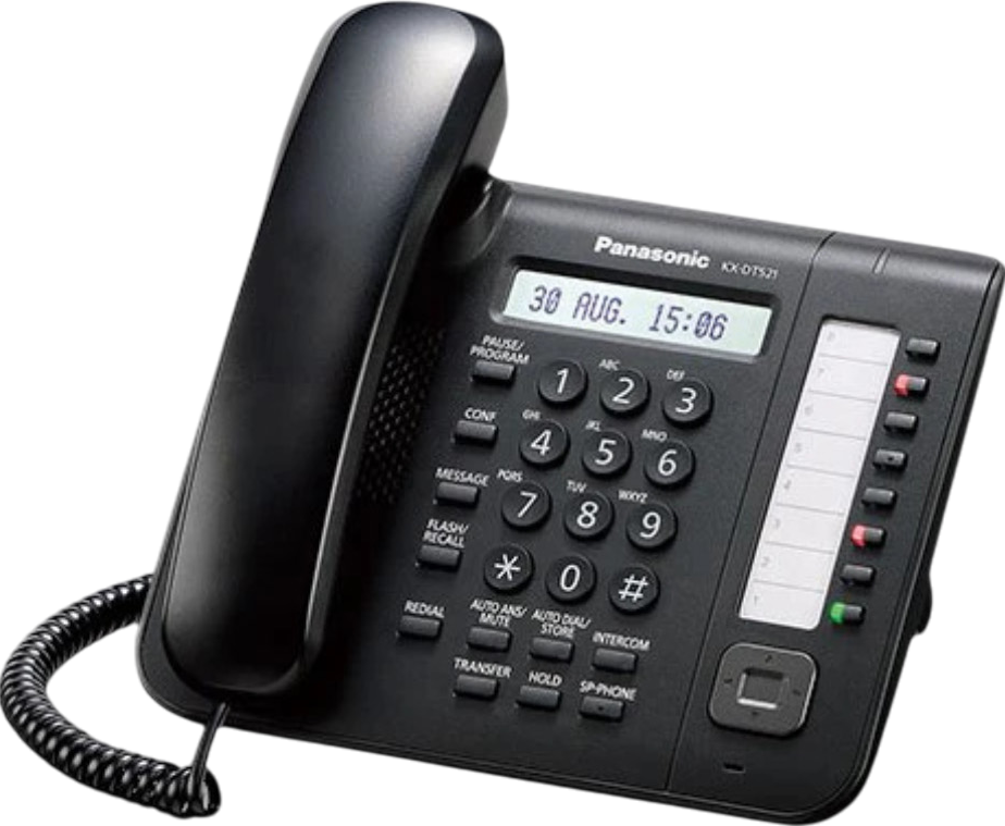 Panasonic KX-DT521 8-Button Corded Digital Phone Black