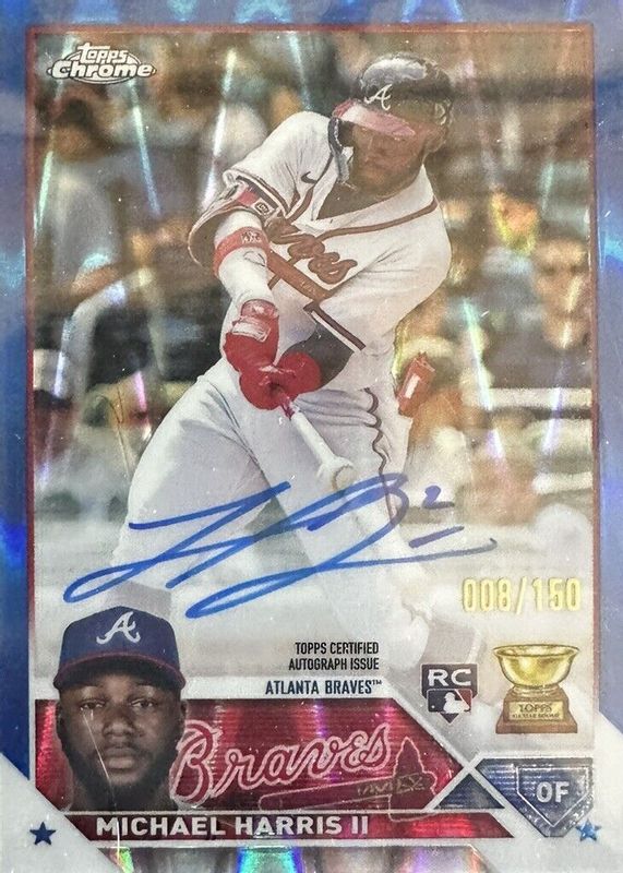 Michael Harris II 2023 Topps Chrome #RA-MH Rookie Autographs
