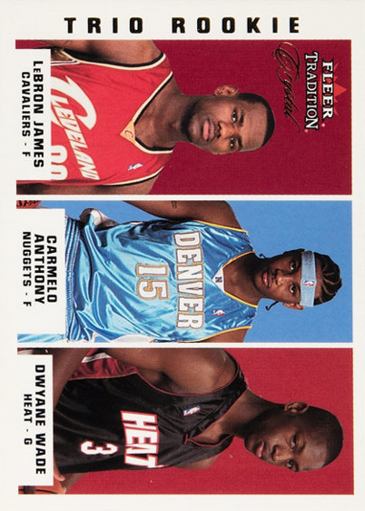 LeBron James 2003 Fleer Tradition #300 Trio Rookie - Crystal /50