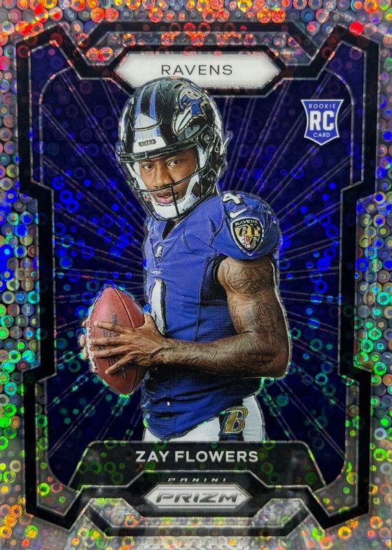 Zay Flowers 2023 Prizm #317 Rookie Variation - No Huddle Price