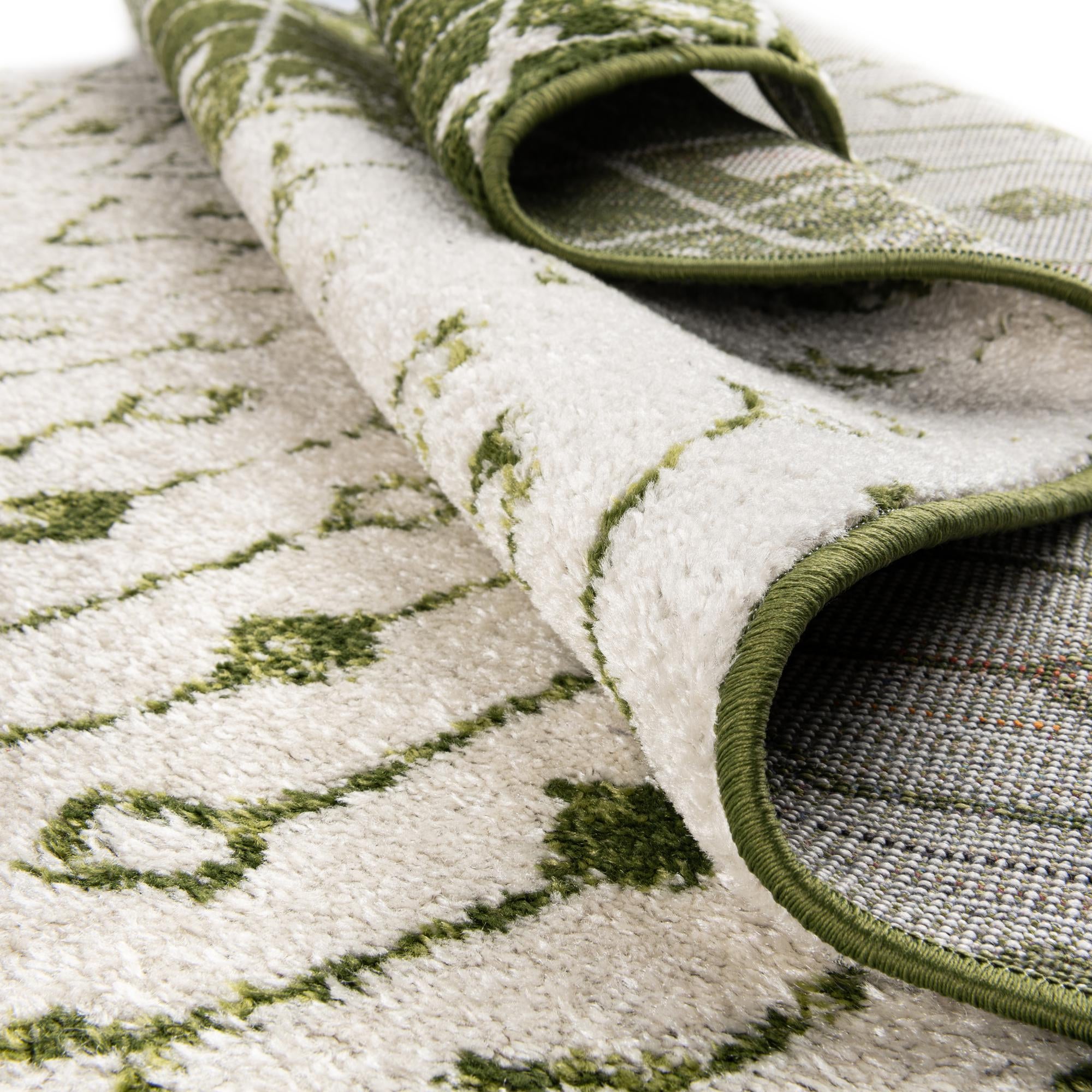 Ivory Green 10' 8 x 14' Moroccan Trellis Rug | Rugs.com