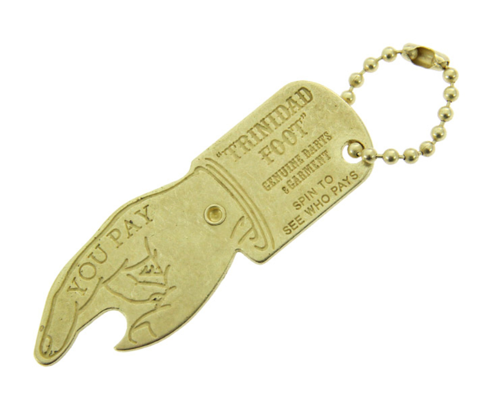 ダーツ雑貨【トリニダード×フット】YOU PAY キーホルダー｜ダーツ用品