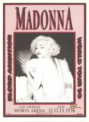 Madonna Vintage Concert Poster from Los Angeles Sports Arena, May