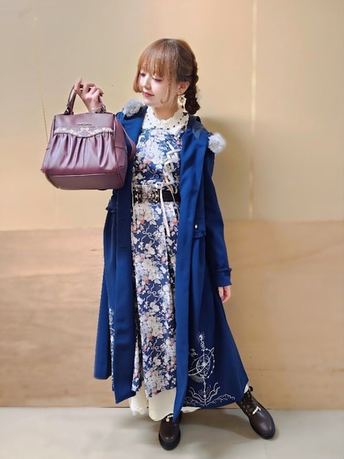 セール】天体刺繍フード付コート（ダッフルコート）｜axes femme