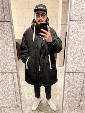 Acne Studiosのモッズコートを使ったメンズ人気ファッション