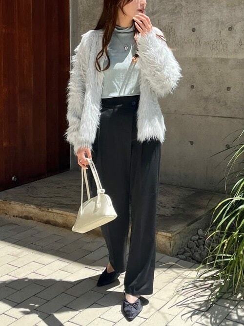 ロングシャギーニットカーディガン（カーディガン/ボレロ）｜titivate