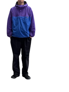 patagoniaのナイロンジャケット（パープル系）を使った人気