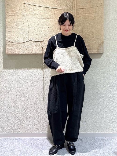 アルパカウールブークレニットキャミソール（ニット/セーター）｜か