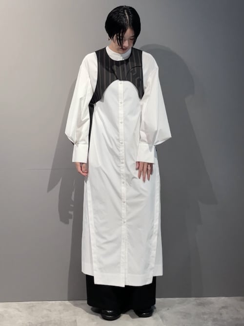 セール】W TRIANGLE TUCK SH OP / ダブルトライアングルタックシャツ