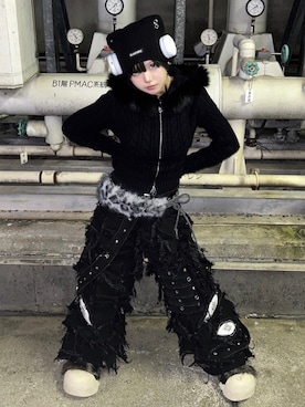 UNIZ】BLACK MONSTER PANTS / 【ユニズ】ブラックモンスターダメージ