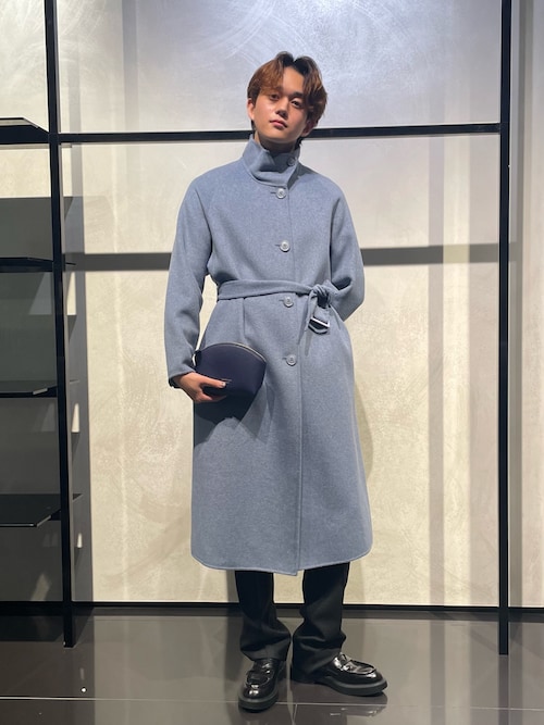 セール】【エンポリオ アルマーニ】モックネックコート ウール混紡