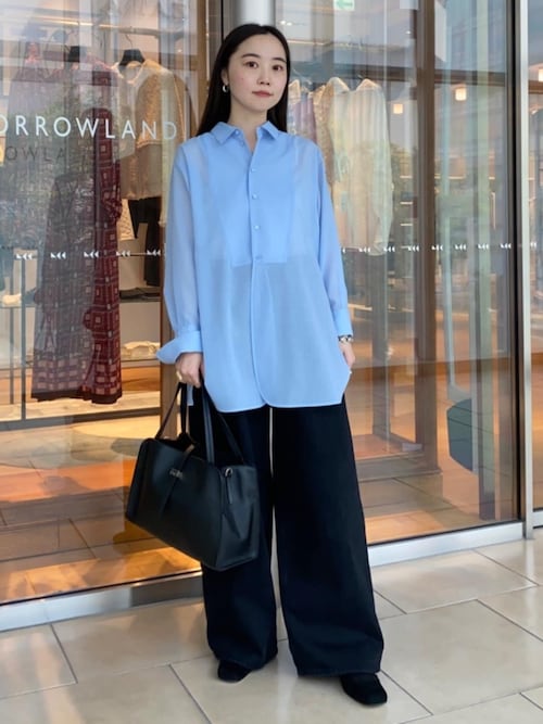 セール】コットンデニム タックワイドパンツ（デニムパンツ）｜MACPHEE