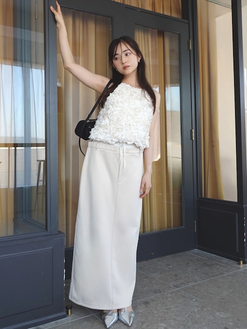 セール】ボリュームフラワーモチーフアメスリトップス（その他トップス