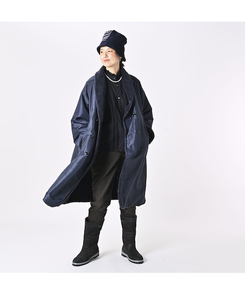 45R（フォーティファイブアール）の「厚ナイロン×ボアの908ショール