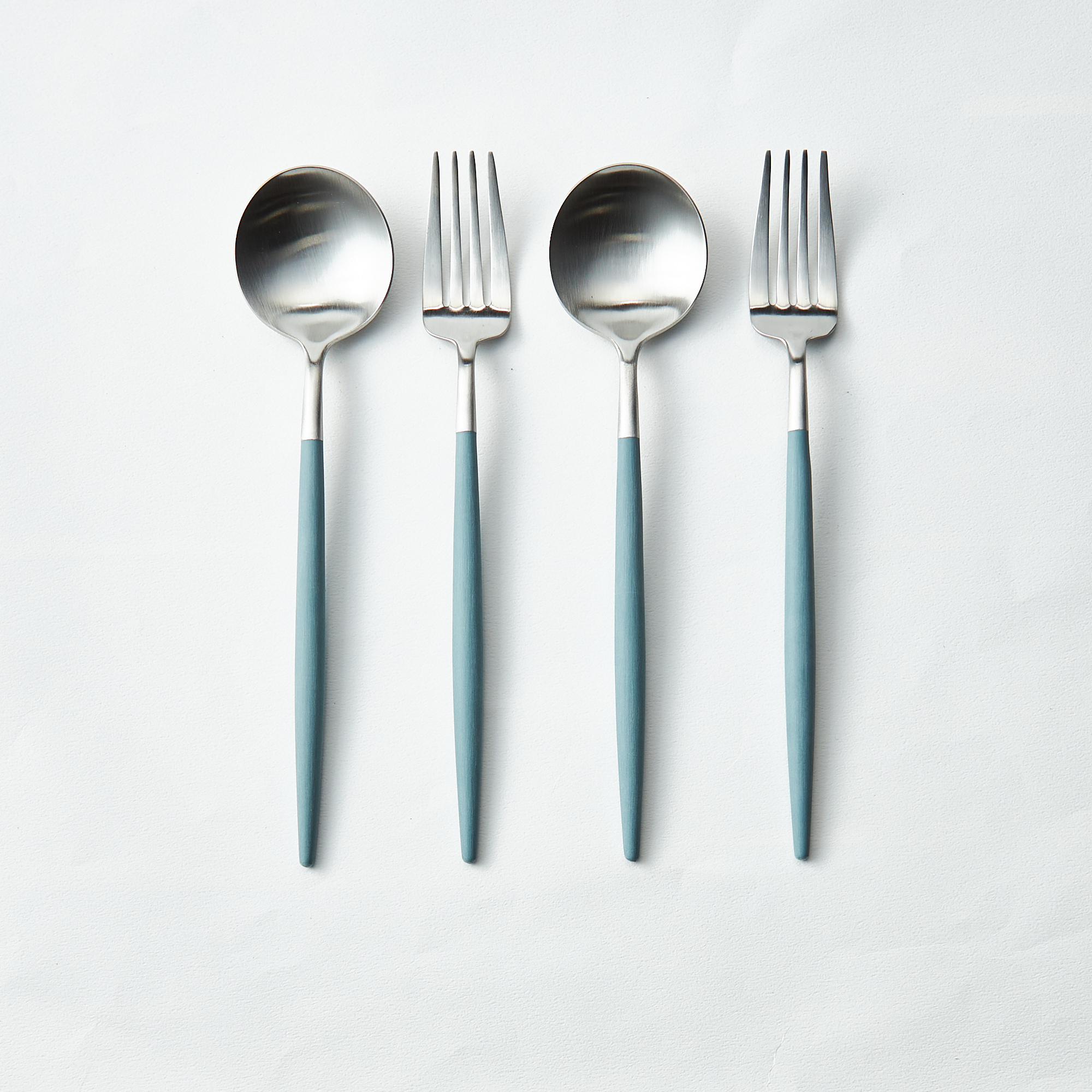 クチポール】ゴアブルーセージ×シルバー ディナーペア4本セット