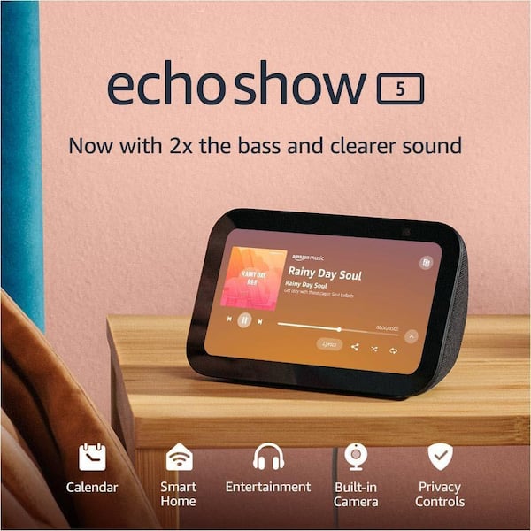 Amazon Echo Show 5 (3rd Gen), Smart Display with Deeper Bass and