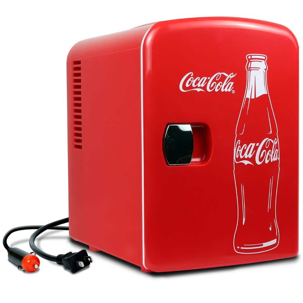 Coca-Cola Classic Coke Bottle 4L Mini Fridge with12V DC and 110V