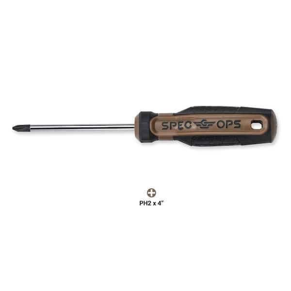 SPEC OPS #1 x 4 in. Phillips Screwdriver, Magnetic Tip, Cr-Mo