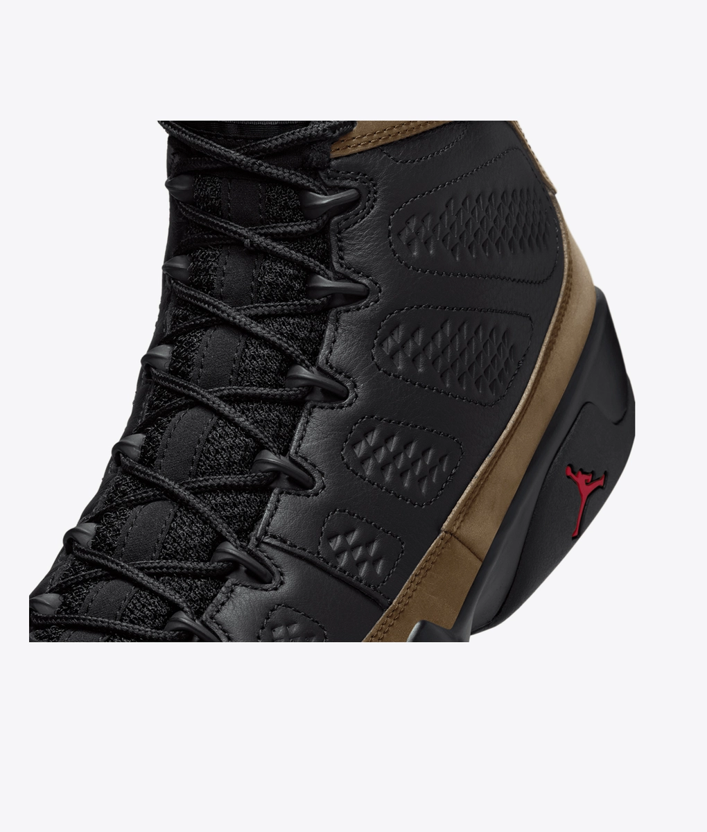 Jordan - JORDAN AIR JORDAN 9 RETRO BLACK/TRUE RED-LIGHT OLIVE l