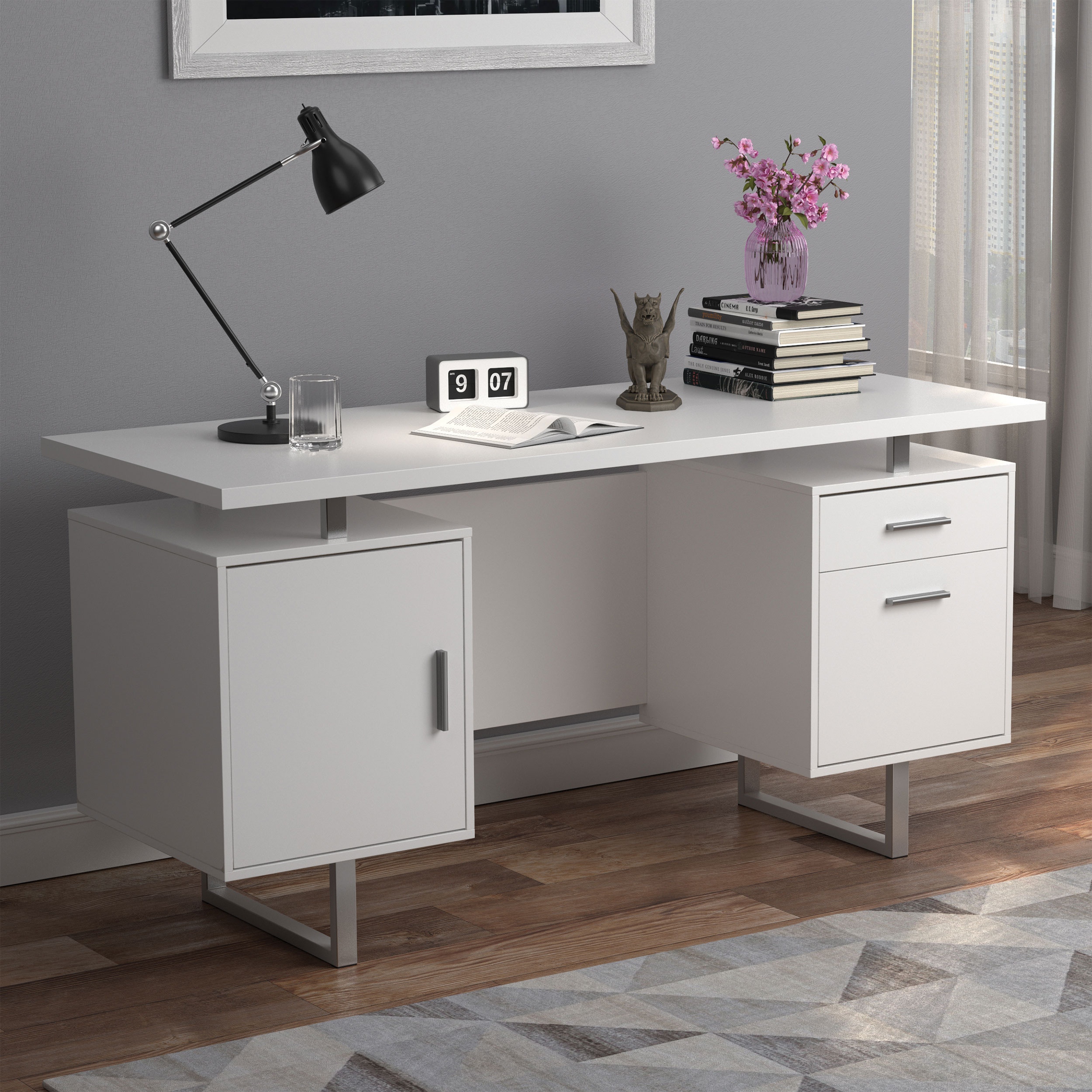 Coaster Home Office Lawtey 60-inch 2-drawer Computer Desk White