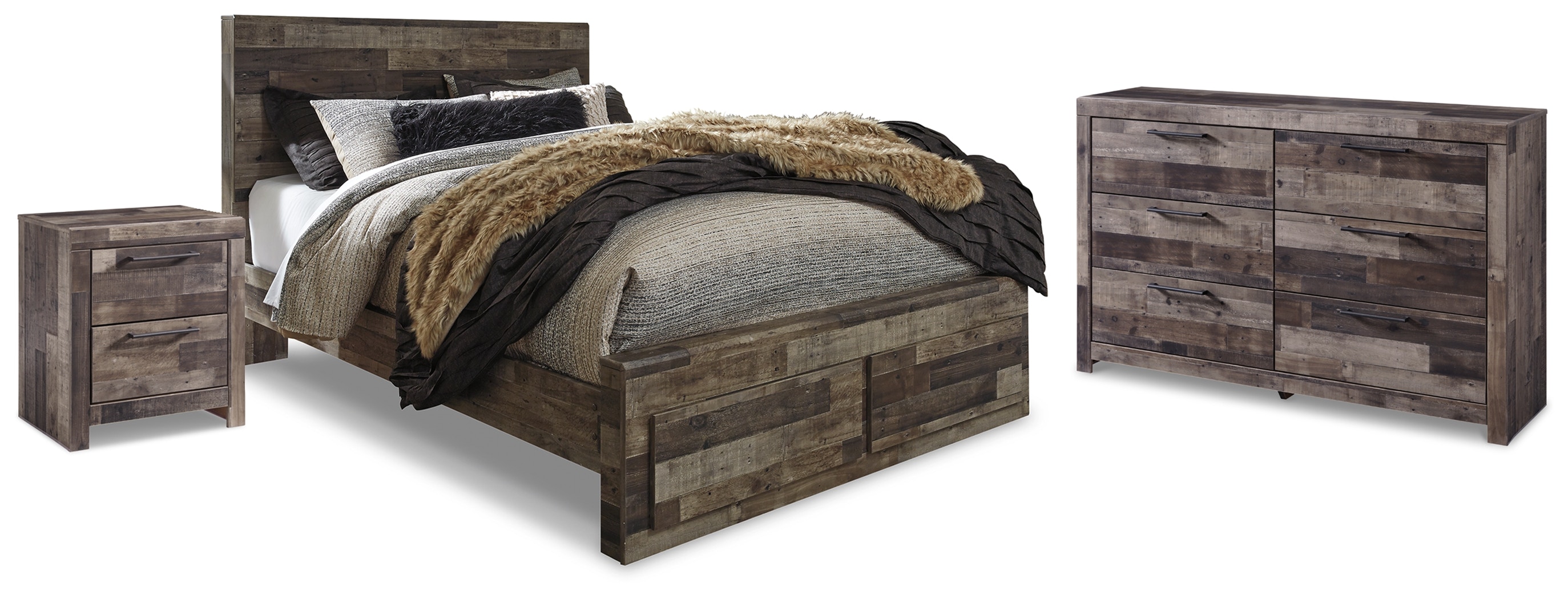 Ashley Derekson Derekson Queen Panel Storage Bed, Dresser and