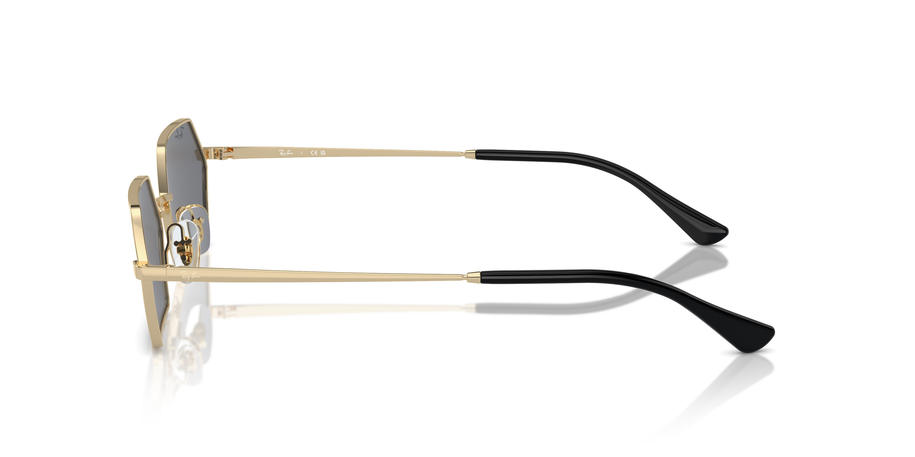 YEVI BIO-BASED Sunglasses in Light Gold and Dark Grey - RB3728