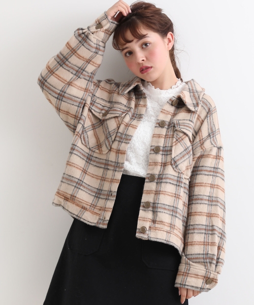 チェックボリュームジャケット/MAJESTIC LEGON(マジェスティックレゴン