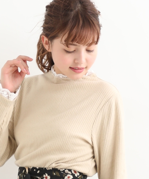 レースレイヤード風トップス/MAJESTIC LEGON(マジェスティックレゴン