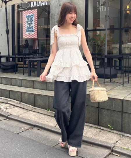 ショルダーリボンティアードビスチェ/MAJESTIC LEGON(マジェスティック