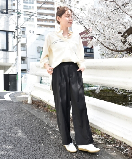 サイドベルトタックワイドパンツ/le.coeur blanc(ルクールブラン