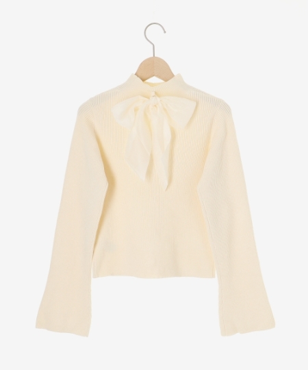 リボンセットデコルテオープンニット/MAJESTIC LEGON(マジェスティック