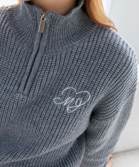 キラキラハーフジップニット/MAJESTIC LEGON(マジェスティックレゴン