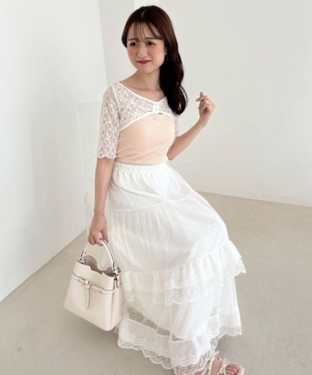 トップスセットデコルテオープンワンピ/MAJESTIC LEGON