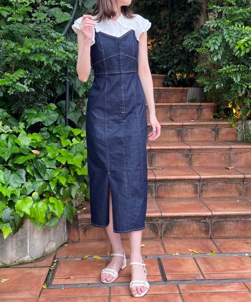 Ladyデニムスリムワンピ/MAJESTIC LEGON(マジェスティックレゴン