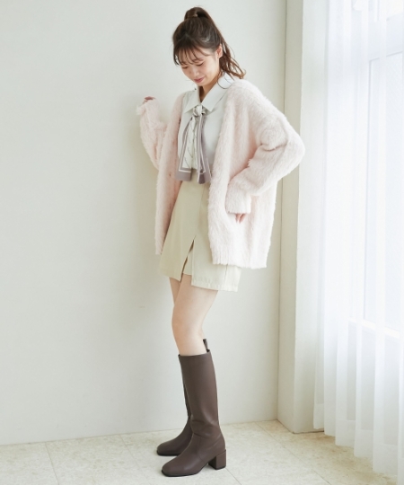 フワフワシャギーミディカーディガン/MAJESTIC LEGON(マジェスティック