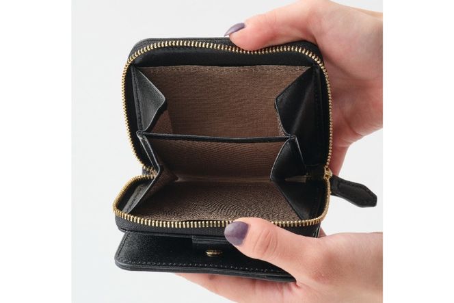 SOMES 二つ折り財布 （ブラック）PT-85 [ソメスサドル 北海道 砂川市