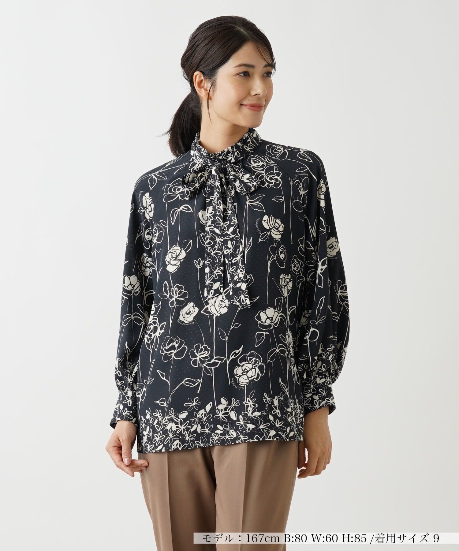 ROCHAS Premiere】オリジナルプリントブラウス|レリアン | レリアン