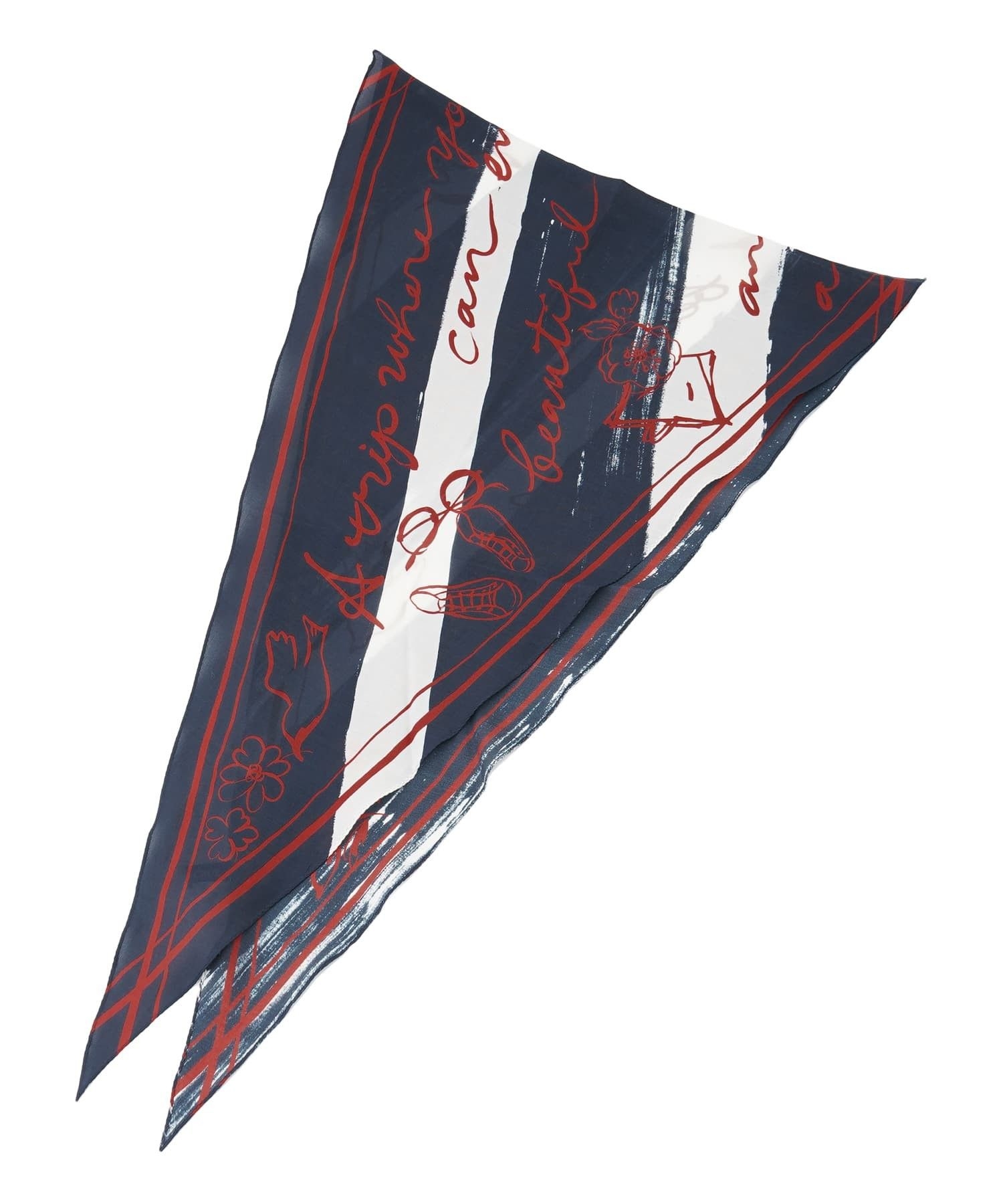 ボーダー×ロゴプリントスカーフ|キャラ・オ・クルス | レリアン公式