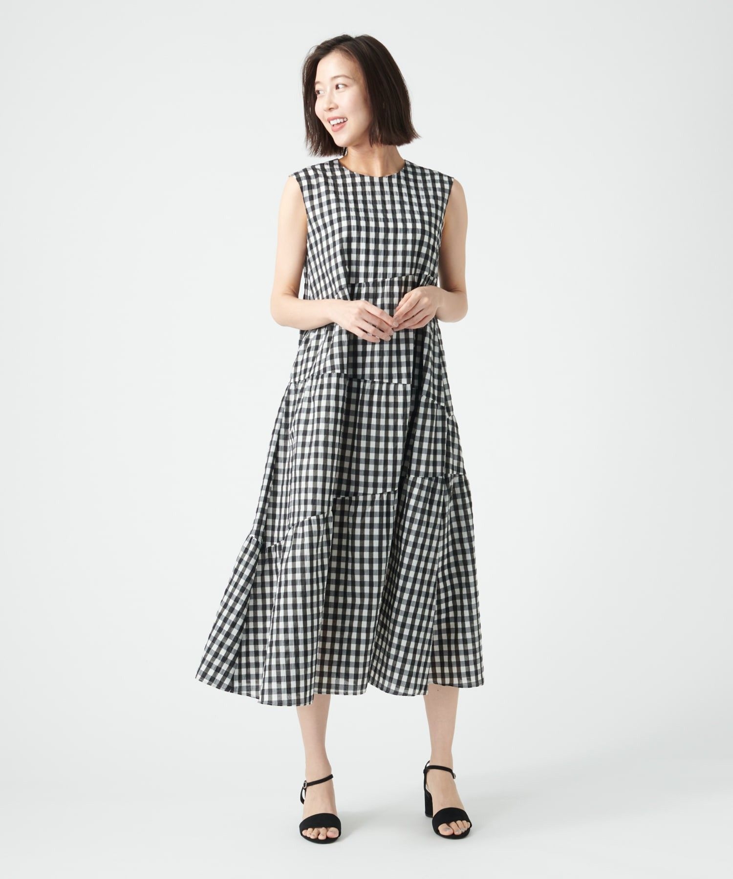 ギンガムチェックティアードワンピース【NEMIKA】|ネミカ | レリアン