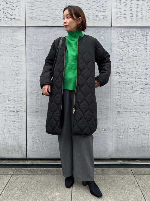 美シルエット3wayキルティングフードコート│Emma Taylor│158cm