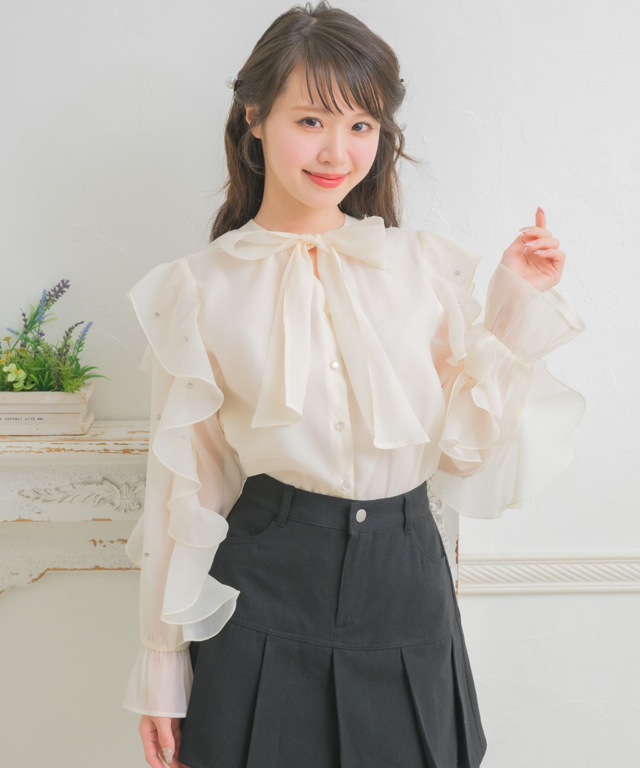 2way袖ビジューBL|ems excite | RETRO GIRL ONLINE STORE レトロガール